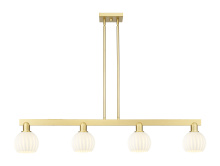 Innovations Lighting 716-4I-SG-G1217-6WV - White Venetian - 4 Light - 49 inch - Satin Gold - Stem hung - Island Light