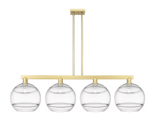 Innovations Lighting 716-4I-SG-G556-12CL - Rochester - 4 Light - 55 inch - Satin Gold - Stem hung - Island Light