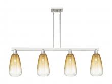 Innovations Lighting 716-4I-SN-G480-6AM - Brookhaven Almond - 4 Light - 48 inch - Brushed Satin Nickel - Stem hung - Island Light