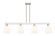 Innovations Lighting 716-4I-SN-G558-6GWH - Bella - 4 Light - 48 inch - Brushed Satin Nickel - Stem hung - Island Light