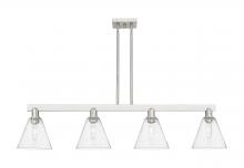 Innovations Lighting 716-4I-SN-GBC-84 - Berkshire Glass - 4 Light - 51 inch - Brushed Satin Nickel - Stem hung - Island Light