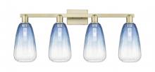 Innovations Lighting 716-4W-AB-G480-6SB - Brookhaven Almond - 4 Light - 36 inch - Antique Brass - Bath Vanity Light