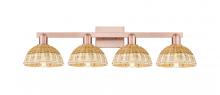 Innovations Lighting 716-4W-AC-NBD2-75-NAT - Natural Ballston Dome - 4 Light - 36 inch - Antique Copper - Bath Vanity Light