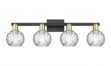 Innovations Lighting 716-4W-BAB-G1215-6 - Athens Water Glass - 4 Light - 33 inch - Black Antique Brass - Bath Vanity Light