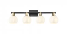 Innovations Lighting 716-4W-BAB-G1217-6WV - White Venetian - 4 Light - 33 inch - Black Antique Brass - Bath Vanity Light