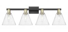 Innovations Lighting 716-4W-BAB-GBC-84 - Berkshire Glass - 4 Light - 35 inch - Black Antique Brass - Bath Vanity Light