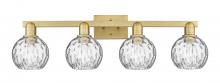 Innovations Lighting 716-4W-BB-G1215-6 - Athens Water Glass - 4 Light - 33 inch - Brushed Brass - Bath Vanity Light