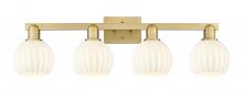 Innovations Lighting 716-4W-BB-G1217-6WV - White Venetian - 4 Light - 33 inch - Brushed Brass - Bath Vanity Light