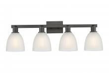 Innovations Lighting 716-4W-BK-G381 - Castile - 4 Light - 33 inch - Matte Black - Bath Vanity Light
