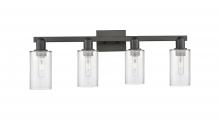 Innovations Lighting 716-4W-BK-G802 - Clymer - 4 Light - 31 inch - Matte Black - Bath Vanity Light