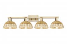 Innovations Lighting 716-4W-CB-NBD2-75-NAT - Natural Ballston Dome - 4 Light - 36 inch - Champagne Bronze - Bath Vanity Light