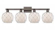Innovations Lighting 716-4W-OB-G121-8RW - Farmhouse Rope - 4 Light - 35 inch - Oil Rubbed Bronze - Bath Vanity Light