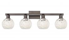Innovations Lighting 716-4W-OB-G1216-6WM - White Mouchette - 4 Light - 33 inch - Oil Rubbed Bronze - Bath Vanity Light