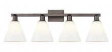 Innovations Lighting 716-4W-OB-GBC-81 - Berkshire Glass - 4 Light - 35 inch - Oil Rubbed Bronze - Bath Vanity Light