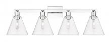 Innovations Lighting 716-4W-PC-GBC-82 - Berkshire Glass - 4 Light - 35 inch - Polished Chrome - Bath Vanity Light