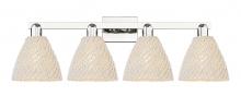 Innovations Lighting 716-4W-PN-NBD-75-NAT - Bristol Natural - 4 Light - 36 inch - Polished Nickel - Bath Vanity Light