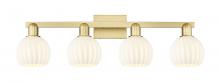 Innovations Lighting 716-4W-SG-G1217-6WV - White Venetian - 4 Light - 33 inch - Satin Gold - Bath Vanity Light
