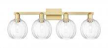 Innovations Lighting 716-4W-SG-G458-7CL - Preston Globe - 4 Light - 36 inch - Satin Gold - Bath Vanity Light