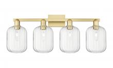 Innovations Lighting 716-4W-SG-G460-7CL - Preston Cylinder - 4 Light - 36 inch - Satin Gold - Bath Vanity Light