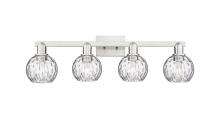 Innovations Lighting 716-4W-SN-G1215-6 - Athens Water Glass - 4 Light - 33 inch - Brushed Satin Nickel - Bath Vanity Light