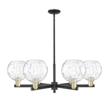 Innovations Lighting 716-6CR-BAB-G1215-8 - Athens Water Glass - 6 Light - 38 inch - Black Antique Brass - Stem hung - Chandelier