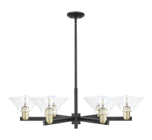 Innovations Lighting 716-6CR-BAB-G132 - Orwell - 6 Light - 38 inch - Black Antique Brass - Stem hung - Chandelier