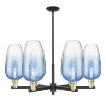 Innovations Lighting 716-6CR-BAB-G484-7SB - Brookhaven Flute - 6 Light - 24 inch - Black Antique Brass - Chandelier