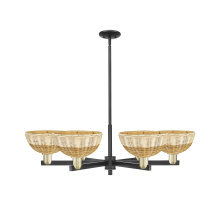 Innovations Lighting 716-6CR-BAB-NBD2-9-NAT - Bristol Natural II - 6 Light - 39 inch - Black Antique Brass - Stem hung - Chandelier