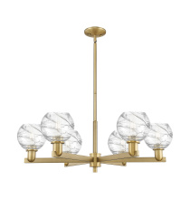 Innovations Lighting 716-6CR-BB-G1213-6CL - Athens Deco Swirl - 6 Light - 24 inch - Brushed Brass - Chandelier