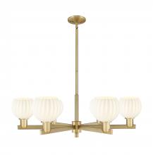 Innovations Lighting 716-6CR-BB-G1217-6WV - White Venetian - 6 Light - 36 inch - Brushed Brass - Stem hung - Chandelier