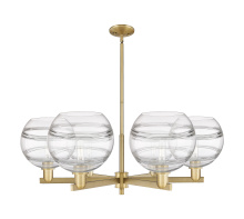 Innovations Lighting 716-6CR-BB-G556-10CL - Rochester - 6 Light - 40 inch - Brushed Brass - Stem hung - Chandelier