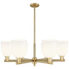 Innovations Lighting 716-6CR-BB-G558-6GWH - Bella - 6 Light - 35 inch - Brushed Brass - Stem hung - Chandelier
