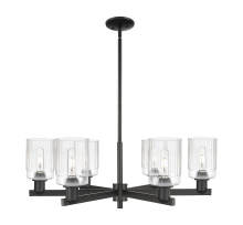 Innovations Lighting 716-6CR-BK-G342 - Hadley - 6 Light - 34 inch - Matte Black - Stem hung - Chandelier