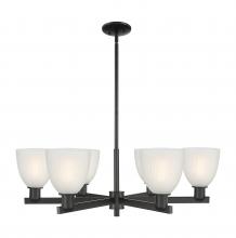 Innovations Lighting 716-6CR-BK-G381 - Castile - 6 Light - 36 inch - Matte Black - Stem hung - Chandelier