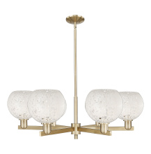 Innovations Lighting 716-6CR-CB-G1216-8WM - White Mouchette - 6 Light - 38 inch - Champagne Bronze - Stem hung - Chandelier