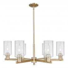 Innovations Lighting 716-6CR-CB-G804 - Clymer - 6 Light - 34 inch - Champagne Bronze - Stem hung - Chandelier