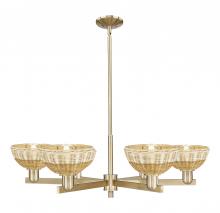 Innovations Lighting 716-6CR-CB-NBD2-75-NAT - Natural Ballston Dome - 6 Light - 24 inch - Champagne Bronze - Chandelier