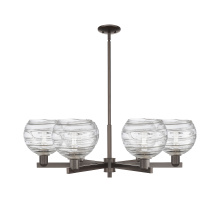 Innovations Lighting 716-6CR-OB-G1213-8CL - Athens Deco Swirl - 6 Light - 38 inch - Oil Rubbed Bronze - Stem hung - Chandelier