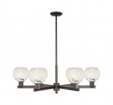 Innovations Lighting 716-6CR-OB-G1216-6WM - White Mouchette - 6 Light - 36 inch - Oil Rubbed Bronze - Stem hung - Chandelier