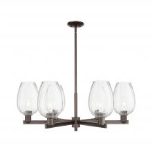 Innovations Lighting 716-6CR-OB-G457-6CL - Preston Flute - 6 Light - 24 inch - Oil Rubbed Bronze - Chandelier