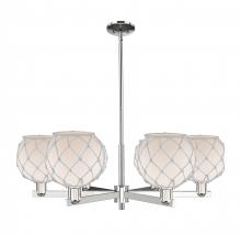 Innovations Lighting 716-6CR-PN-G121-8RW - Farmhouse Rope - 6 Light - 38 inch - Polished Nickel - Stem hung - Chandelier