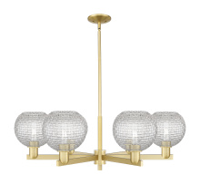 Innovations Lighting 716-6CR-SG-G122C-8CL - Athens - 6 Light - 38 inch - Satin Gold - Stem hung - Chandelier