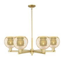 Innovations Lighting 716-6CR-SG-G128-8 - Athens - 6 Light - 38 inch - Satin Gold - Stem hung - Chandelier