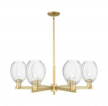 Innovations Lighting 716-6CR-SG-G459-6CL - Preston Bulb - 6 Light - 24 inch - Satin Gold - Chandelier