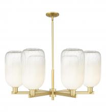 Innovations Lighting 716-6CR-SG-G482-7OP - Brookhaven Cloche - 6 Light - 24 inch - Satin Gold - Chandelier