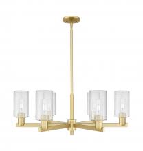 Innovations Lighting 716-6CR-SG-G804 - Clymer - 6 Light - 34 inch - Satin Gold - Stem hung - Chandelier