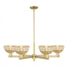 Innovations Lighting 716-6CR-SG-NBD2-75-NAT - Natural Ballston Dome - 6 Light - 24 inch - Satin Gold - Chandelier