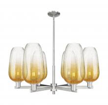 Innovations Lighting 716-6CR-SN-G484-7AM - Brookhaven Flute - 6 Light - 24 inch - Satin Nickel - Chandelier