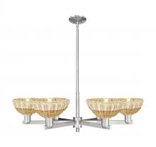 Innovations Lighting 716-6CR-SN-NBD2-75-NAT - Natural Ballston Dome - 6 Light - 24 inch - Satin Nickel - Chandelier