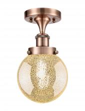 Innovations Lighting 916-1C-AC-G208-6 - Beacon - 1 Light - 6 inch - Antique Copper - Semi-Flush Mount